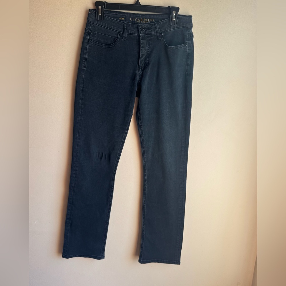 Women’s Liverpool Sadie Straight Jeans in Black Size 6